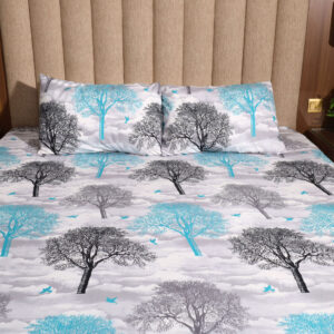 PEACOCK ALLEY – Luxurious 100% Cotton KING Fitted Bed Sheet with Pillowcases – Breathable Cooling Bed Sheets with 360-degree Elastic – Soft and Wrinkle-Resistant 39-cm Deep Fitted King Bed Sheets