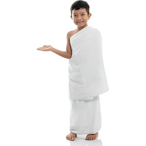 Royal AHRAM Hajj And Umra Ihram cloth for kids -Premium Quality 2-Piece Microfiber