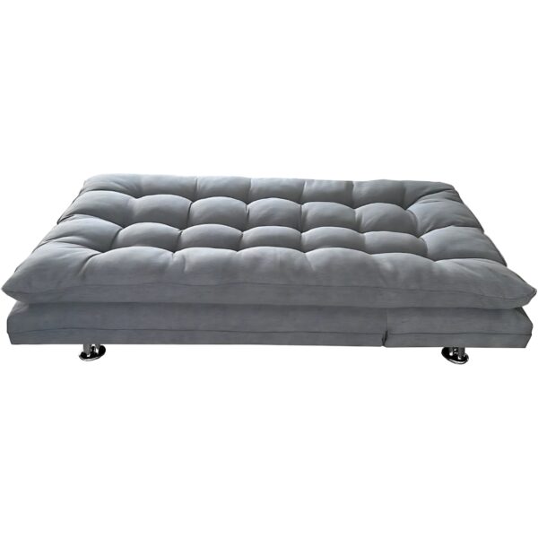 sofa cum bed living room | Fabric Sofa Bed Chrome Legs | Three Seat Sofa bed | Modern Design Living Room Sofa - Image 3