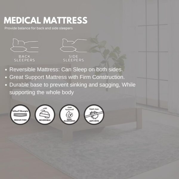 Single Medical Mattress – Medicated Mattress for Back Support – W90 x L190 x H14 cm Ideal for Hospitals, Clinics & Home Use - Image 5