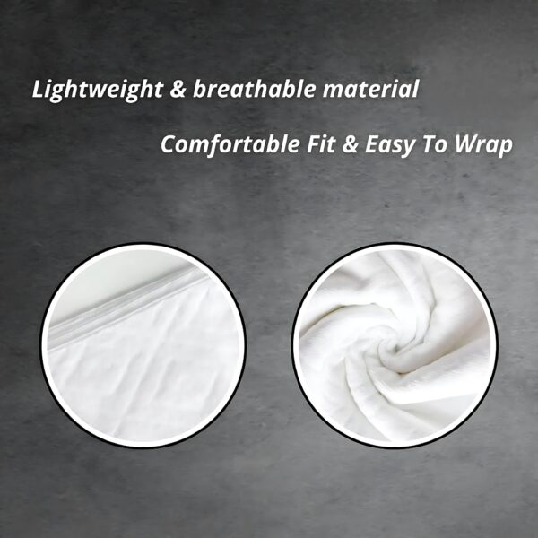Ahram Towels for Men - Hajj & Umrah Ihram - Ehram for Islamic Pilgrimage - Belt With Built-in Bag & Pins - Image 6