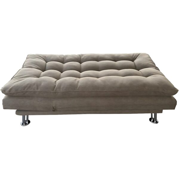 sofa cum bed living room | Fabric Sofa Bed Chrome Legs | Three Seat Sofa bed | Modern Design Living Room Sofa - Image 6