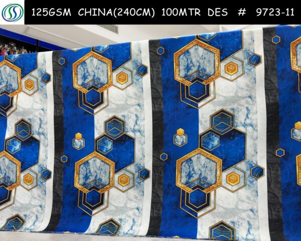 3D BLUE– Cotton King Flat Bed Sheet Set  – Soft, Cooling & Breathable Bed Sheets – Wrinkle-Resistant – Luxury King Size Bedding with Two Pillowcases.