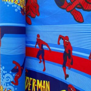 Spiderman – Cotton King Flat Bed Sheet Set  – Soft, Cooling & Breathable Bed Sheets – Wrinkle-Resistant – Luxury King Size Bedding with Two Pillowcases.