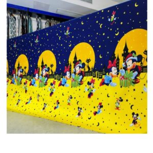 Micky Mouse – Cotton King Flat Bed Sheet Set  – Soft, Cooling & Breathable Bed Sheets – Wrinkle-Resistant – Luxury King Size Bedding with Two Pillowcases.
