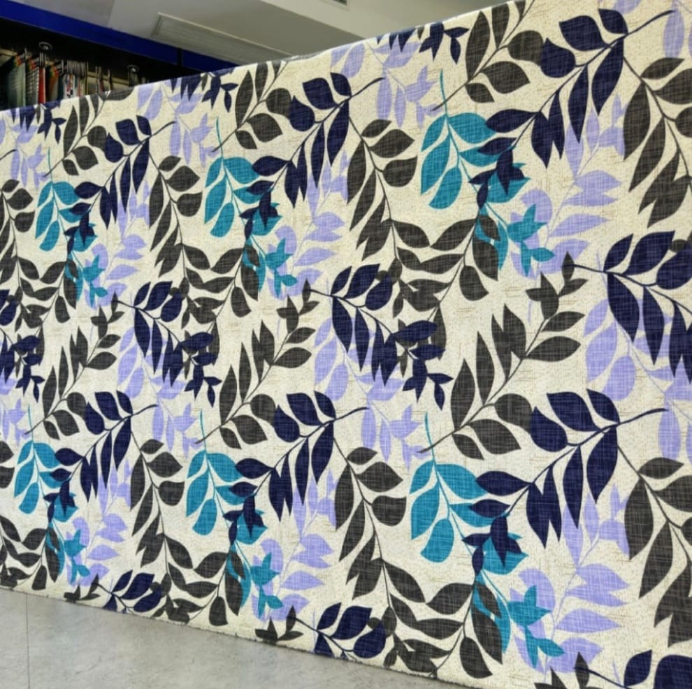 Colorful Leaves – Cotton King Flat Bed Sheet Set – Soft, Cooling & Breathable Bed Sheets – Wrinkle-Resistant – Luxury King Size Bedding with Two Pillowcases.