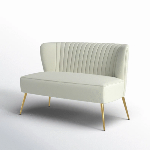 "Sherani 47'' Velvet Armless Loveseat – Modern 2-Seater Sofa for Living Room, Bedroom, or Office | Compact & Stylish Seating" - Image 4