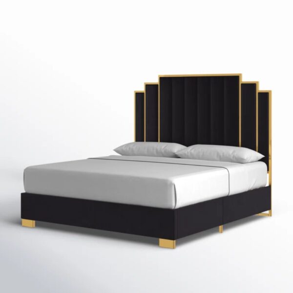 Duncanville Upholstered Platform King Bed – Modern Tufted Headboard, Sturdy Wood Slat Support - Image 6