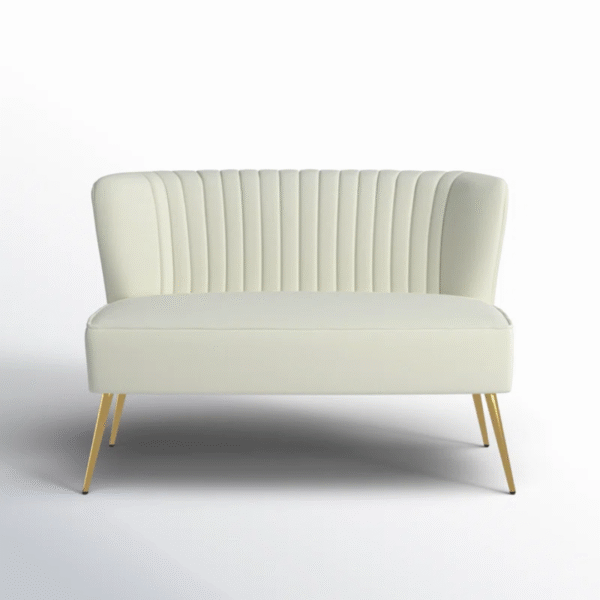 "Sherani 47'' Velvet Armless Loveseat – Modern 2-Seater Sofa for Living Room, Bedroom, or Office | Compact & Stylish Seating" - Image 3