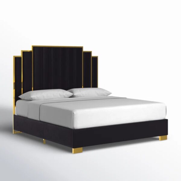 Duncanville Upholstered Platform King Bed – Modern Tufted Headboard, Sturdy Wood Slat Support - Image 7