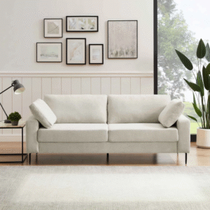 Jeses MINIMORE Etta 84.3-Inch Mid-Century Modern Sofa – Stylish Upholstered Couch for Living Room or Office
