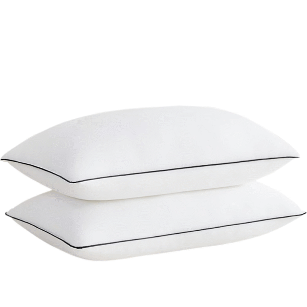 Sherani Cooling Bed Pillows – Luxury Hotel Quality Queen Pillows with Soft 3D Microfiber Fill & Breathable Cover for Side, Back & Stomach Sleepers, Neck Pain Relief (Pack of 2, White)