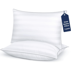 Sherani Premium Hotel Quality Pillows (50x75 cm) – Ultra Soft, Hypoallergenic, Cooling Memory Foam Alternative Bed Pillows for Sleeping, Breathable Luxury Pillows for Side, Back & Stomach Sleepers (Pack of 2, White)
