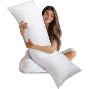 Sherani Ultra Soft Body Pillow – Long Side Sleeper Pillow for Pregnancy Support with 100% Cotton Cover & Soft Polyester Filling (Single Pack)