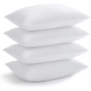 Sherani Luxury Bed Pillows – Hotel Quality Cooling Pillows with Soft 3D Down Alternative Fill for Back, Side & Stomach Sleepers – Queen Size, White (Pack of 4)