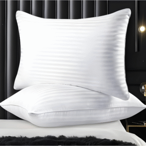 Sherani Hotel Quality Bed Pillows – Cooling Down Alternative, Soft & Supportive Pillows for Side & Back Sleepers, Queen Size 50x75 cm (Set of 2)