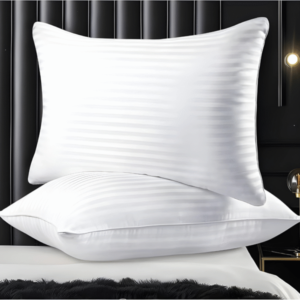 Sherani Hotel Quality Bed Pillows – Cooling Down Alternative, Soft & Supportive Pillows for Side & Back Sleepers, Queen Size 50x75 cm (Set of 2)