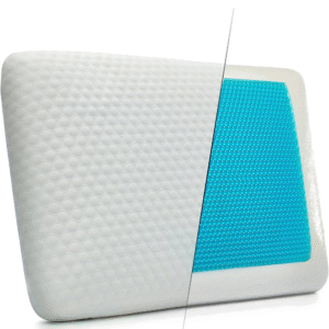 Sherani Memory Foam Pillow with Cooling Gel – Ergonomic Pillow for Neck & Back Pain Relief, Aloe Vera Bamboo Washable Cover, Supports Side, Back & Stomach Sleepers, Standard Size