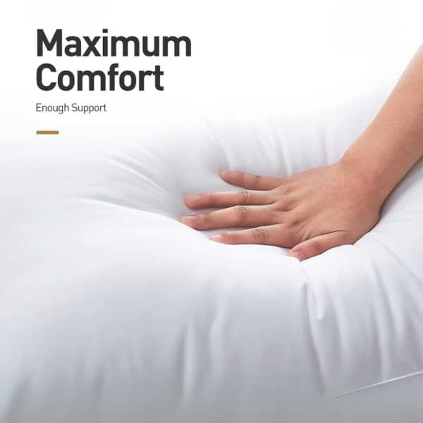 Sherani Luxury Bed Pillows – Hotel Quality Cooling Pillows with Soft 3D Down Alternative Fill for Back, Side & Stomach Sleepers – Queen Size, White (Pack of 4) - Image 3