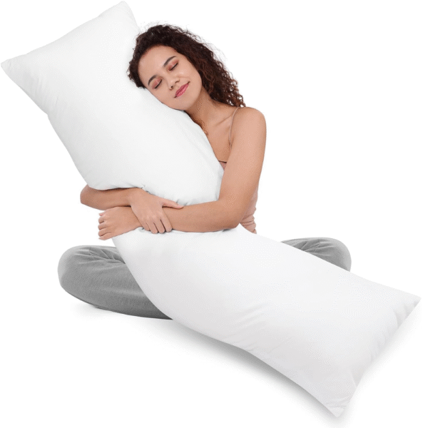 Sherani Ultra Soft Body Pillow – Long Side Sleeper Pillow for Pregnancy Support with 100% Cotton Cover & Soft Polyester Filling (Single Pack) - Image 4