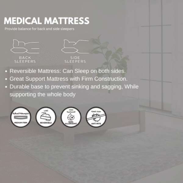 Premium Medical Mattress King Size 180x200xx10 cm - Image 5