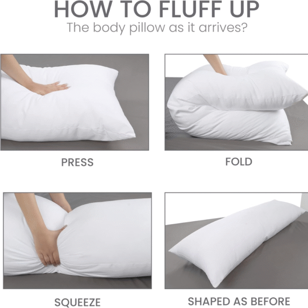 Sherani Ultra Soft Body Pillow – Long Side Sleeper Pillow for Pregnancy Support with 100% Cotton Cover & Soft Polyester Filling (Single Pack) - Image 7